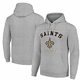 Men's New Orleans Saints Gray Pullover Hoodie,baseball caps,new era cap wholesale,wholesale hats