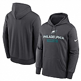 Men's Philadelphia Eagles Anthracite Toss Sweep Performance Pullover Hoodie,baseball caps,new era cap wholesale,wholesale hats