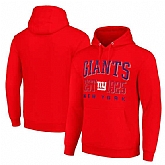 Men's New York Giants Red Throwback Logo Pullover Hoodie,baseball caps,new era cap wholesale,wholesale hats