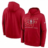 Men's San Francisco 49ers Scarlet Busted Play Club Fleece Pullover Hoodie,baseball caps,new era cap wholesale,wholesale hats