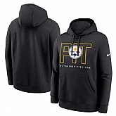 Men's Pittsburgh Steelers Black Busted Play Club Fleece Pullover Hoodie,baseball caps,new era cap wholesale,wholesale hats