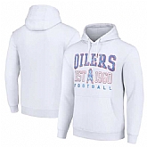Men's Tennessee Titans White Throwback Logo Pullover Hoodie,baseball caps,new era cap wholesale,wholesale hats