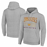 Men's Washington Commanders Gray Throwback Logo Pullover Hoodie,baseball caps,new era cap wholesale,wholesale hats