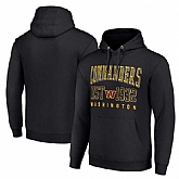 Men's Washington Commanders Black Throwback Logo Pullover Hoodie,baseball caps,new era cap wholesale,wholesale hats