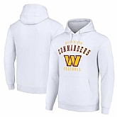 Men's Washington Commanders White Pullover Hoodie,baseball caps,new era cap wholesale,wholesale hats
