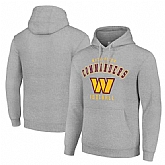 Men's Washington Commanders Gray Pullover Hoodie,baseball caps,new era cap wholesale,wholesale hats