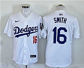 Men's Los Angeles Dodgers #16 Will Smith White Home Limited Stitched Jersey,baseball caps,new era cap wholesale,wholesale hats