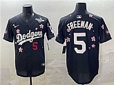 Men's Los Angeles Dodgers #5 Freddie Freeman Black 2025 World Series Patch Tokyo Series Limited Stitched Jersey,baseball caps,new era cap wholesale,wholesale hats