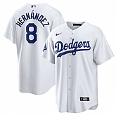 Men's Los Angeles Dodgers #8 Enrique Hernandez White 2025 World Series Champions Stitched Jersey,baseball caps,new era cap wholesale,wholesale hats