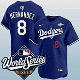 Men's Los Angeles Dodgers #8 Enrique Hernandez Blue 2025 World Series Vapor Limited Stitched Jersey,baseball caps,new era cap wholesale,wholesale hats