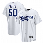 Men's Los Angeles Dodgers #50 Mookie Betts White 2025 World Series Champions Home Cool Base Stitched Jersey,baseball caps,new era cap wholesale,wholesale hats
