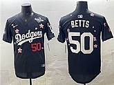 Men's Los Angeles Dodgers #50 Mookie Betts Black 2025 World Series Patch Tokyo Series Limited Stitched Jersey,baseball caps,new era cap wholesale,wholesale hats