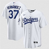 Men's Los Angeles Dodgers #37 Teoscar Hernandez White 2025 World Series Champions Stitched Jersey,baseball caps,new era cap wholesale,wholesale hats