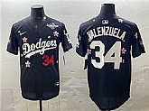 Men's Los Angeles Dodgers #34 Fernando Valenzuela Black 2025 World Series Patch Tokyo Series Limited Stitched Jersey,baseball caps,new era cap wholesale,wholesale hats
