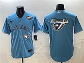 Men's Toronto Blue Jays Team Big Logo Blue 2025 World Series Home Cool Base Stitched Jersey,baseball caps,new era cap wholesale,wholesale hats