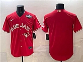 Men's Toronto Blue Jays Blank Red 2025 World Series Home Cool Base Stitched Jersey,baseball caps,new era cap wholesale,wholesale hats