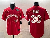 Men's Toronto Blue Jays #30 Alejandro Kirk Red 2025 World Series Cool Base Stitched Jersey,baseball caps,new era cap wholesale,wholesale hats