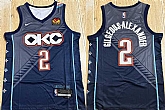 Men's Oklahoma City Thunder #2 Shai Gilgeous-Alexander Navy Stitched Jersey,baseball caps,new era cap wholesale,wholesale hats