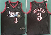 Men's Philadelphia 76ers #3 Allen Iverson Black 2025 Classic Edition Stitched Stitched Jersey,baseball caps,new era cap wholesale,wholesale hats