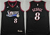 Men's Philadelphia 76ers #8 Paul George Black 2025 Classic Edition Stitched Stitched Jersey,baseball caps,new era cap wholesale,wholesale hats