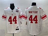 Men's New York Giants #44 Cam Skattebo White 2025 Draft F.U.S.E. 100th Season & State Patch Vapor Limited Stitched Jersey,baseball caps,new era cap wholesale,wholesale hats