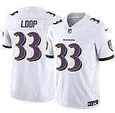 Men's Baltimore Ravens #33 Tyler Loop White 2025 F.U.S.E. Vapor Limited Jersey Dzhi,baseball caps,new era cap wholesale,wholesale hats