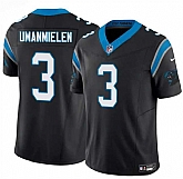 Men's Carolina Panthers #3 Princely Umanmielen Black 2025 F.U.S.E. Vapor Limited Stitched Jersey Dzhi,baseball caps,new era cap wholesale,wholesale hats