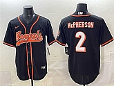 Men's Cincinnati Bengals #2 Evan McPherson Black With Patch Cool Base Stitched Baseball Jersey,baseball caps,new era cap wholesale,wholesale hats