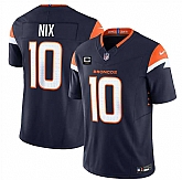 Men's Denver Broncos #10 Bo Nix Navy 2025 F.U.S.E. With 2-Star C Patch Vapor Limited Stitched Jersey Dzhi,baseball caps,new era cap wholesale,wholesale hats