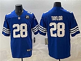 Men's Indianapolis Colts #28 Jonathan Taylor Blue Jim Irsay Patch Vapor Limited Stitched Jersey Dzhi,baseball caps,new era cap wholesale,wholesale hats