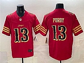 Men's San Francisco 49ers #13 Brock Purdy Red Gold 2025 F.U.S.E. 'Rivalries' Vapor Limited Stitched Jersey Dzhi,baseball caps,new era cap wholesale,wholesale hats