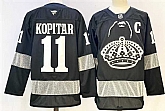 Men's Los Angeles Kings #11 Anze Kopitar Black With C Patch Alternate Stitched Hockey Jersey,baseball caps,new era cap wholesale,wholesale hats
