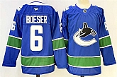 Men's Vancouver Canucks #6 Brock Boeser Royal 2024-25 Home Stitched Hockey Jersey,baseball caps,new era cap wholesale,wholesale hats