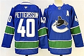 Men's Vancouver Canucks #40 Elias Pettersson Royal 2024-25 With A Patch Home Stitched Hockey Jersey,baseball caps,new era cap wholesale,wholesale hats