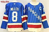 Youth new york rangers #8 jt miller blue 2025 with c patch stitched hockey,baseball caps,new era cap wholesale,wholesale hats