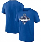 Men's Los Angeles Dodgers Royal 2025 World Series Champions Official Logo T-Shirt,baseball caps,new era cap wholesale,wholesale hats