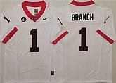 Georgia Bulldogs #1 Zachariah Branch White 2025 F.U.S.E. Stitched Jersey,baseball caps,new era cap wholesale,wholesale hats