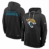 Men's Jacksonville Jaguars Black Sideline Standard Issue Initial Home Dri-FIT Pullover Hoodie,baseball caps,new era cap wholesale,wholesale hats