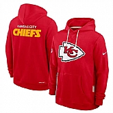 Men's Kansas City Chiefs Red Sideline Standard Issue Initial Home Dri-FIT Pullover Hoodie,baseball caps,new era cap wholesale,wholesale hats