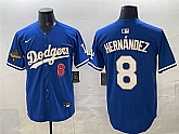 Men's Los Angeles Dodgers #8 Enrique Hernandez Royal 2025 World Series Champions Patch Limited Stitched Jersey,baseball caps,new era cap wholesale,wholesale hats