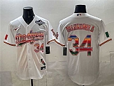 Men's Los Angeles Dodgers #34 Fernando Valenzuela White Mexico California Patch 2025 World Series Patch Stitched Jersey,baseball caps,new era cap wholesale,wholesale hats