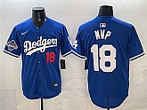 Men's Los Angeles Dodgers #18 MVP Royal 2025 World Series Champions Patch Limited Stitched Jersey,baseball caps,new era cap wholesale,wholesale hats