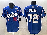 Men's Los Angeles Dodgers #72 Miguel Rojas Royal 2025 World Series Patch Tokyo Series Limited Stitched Jersey,baseball caps,new era cap wholesale,wholesale hats