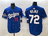 Men's Los Angeles Dodgers #72 Miguel Rojas Royal 2025 World Series Champions Patch Limited Stitched Jersey,baseball caps,new era cap wholesale,wholesale hats