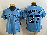 Women's Toronto Blue Jays #27 Vladimir Guerrero Jr. Blue 2025 World Series Cool Base Stitched Jersey(Run Small),baseball caps,new era cap wholesale,wholesale hats