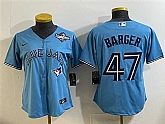 Women's Toronto Blue Jays #47 Addison Barger Blue 2025 World Series Cool Base Stitched Jersey(Run Small),baseball caps,new era cap wholesale,wholesale hats