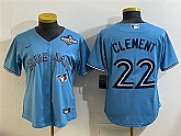 Women's Toronto Blue Jays #22 Ernie Clement Blue 2025 World Series Cool Base Stitched Jersey(Run Small),baseball caps,new era cap wholesale,wholesale hats