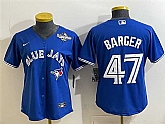 Women's Toronto Blue Jays #47 Addison Barger Royal 2025 World Series Cool Base Stitched Jersey(Run Small),baseball caps,new era cap wholesale,wholesale hats