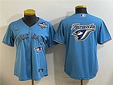 Women's Toronto Blue Jays Team Big Logo Blue 2025 World Series Cool Base Stitched Jersey(Run Small),baseball caps,new era cap wholesale,wholesale hats