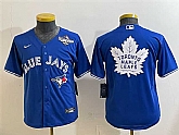 Youth Toronto Blue Jays & Leafs Royal 2025 World Series With White Leafs Logo Cool Base Stitched Jersey,baseball caps,new era cap wholesale,wholesale hats